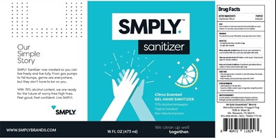 Smply Aloe Hand Sanitizer (Smply 2 Aloe 16oz)